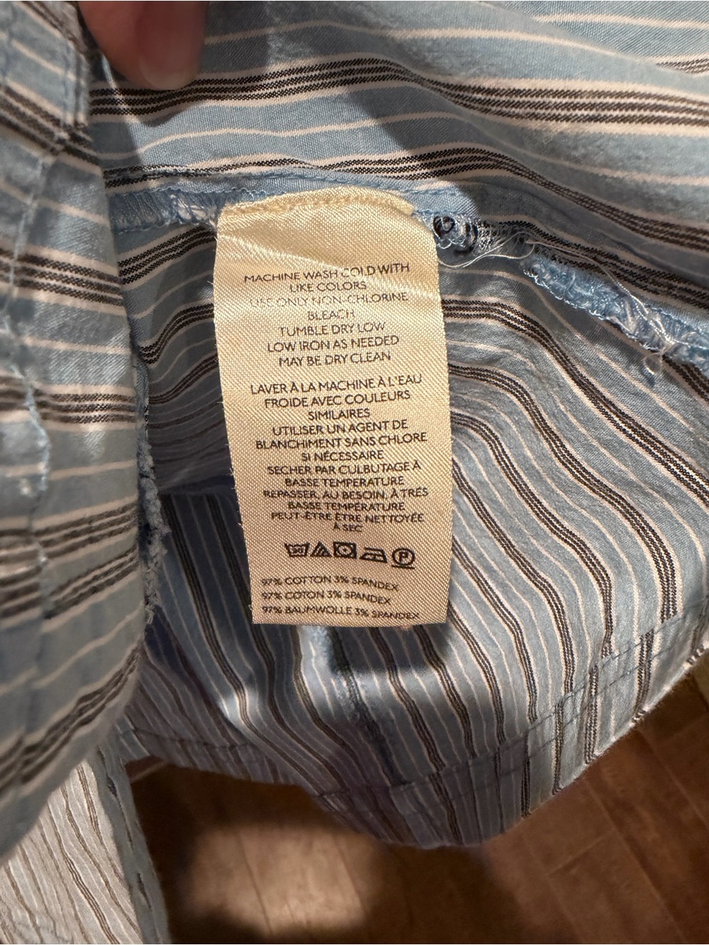 Anthropologie Pilcro Bobbi Light Blue Striped Mini Dress - Picture 5 of 6